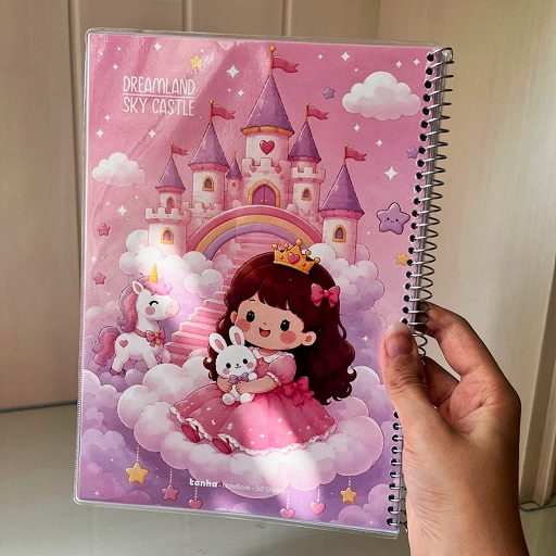 دفتر ۵۰ برگ تنها طرح دخترانه صورتی دفتر ۵۰ برگ تنها طرح دخترانه صورتی